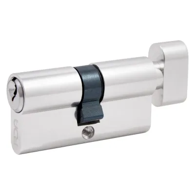 Цилиндр дверной RDA 30/30мм английский ключ / повортник 60мм 3 ключа хром