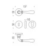 Дверна ручка Colombo Design Fedra AC 11 матовий хром (35938)