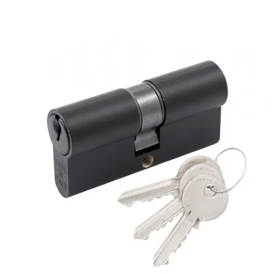Циліндр дверний Cortellezzi Primo 116 35x35 ключ/ключ, чорний
