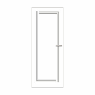Дверний блок фарбований білий/алюміній  С2IN у сборі,універсальний