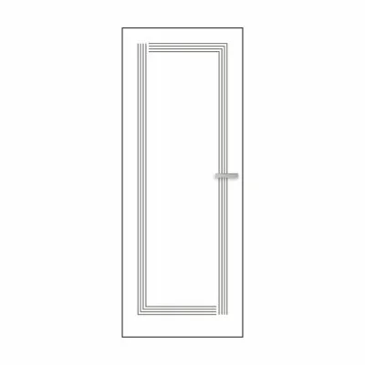 Дверний блок фарбований білий, алюміній С2IN у сборі, універсальний