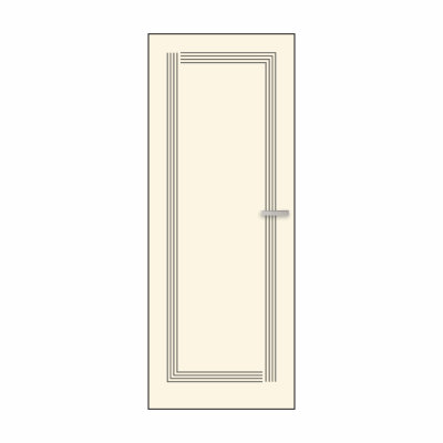 Дверний блок фарбований Кремово білий/алюміній  С2IN у сборі,універсальний
