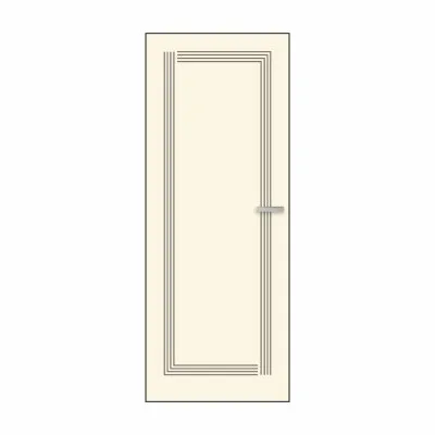 Дверний блок фарбований Кремово білий/алюміній  С2IN у сборі,універсальний