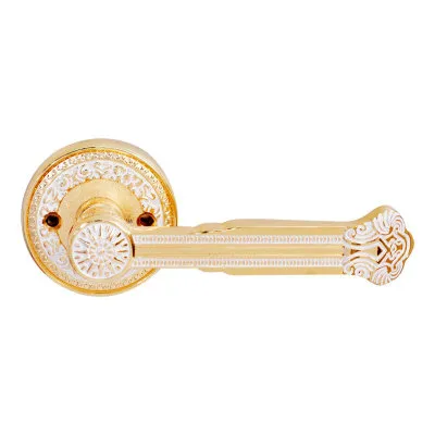 Дверна ручка RDA Antique Collection Genova золото/білий лак (29828)