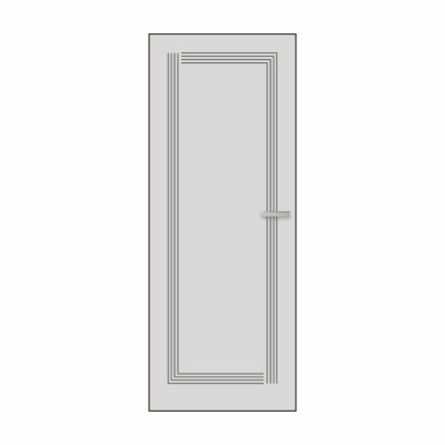 Дверний блок фарбований Папірусно білий/алюміній  С2IN у сборі,універсальний