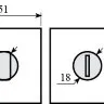Накладка дверна WC RDA Soft, Kubic, Tecno, Mielle, Matrix, Tetrix WC-49 матовий хром (17363)