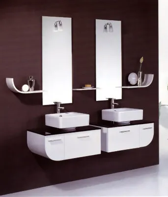 Комплект мебели для ванной комнаты двойной Logol (sale) (12225)