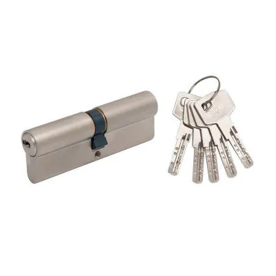 Циліндр Mgserrature 31/35 = 66mm ключ/ ключ матовий нікель 5 ключів (46377)