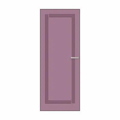 Дверний блок фарбований пастельний фіолет/алюміній  С2IN у сборі,універсальний