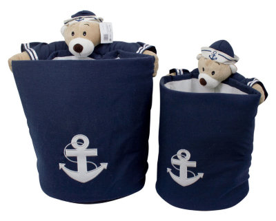 Набір кошиків для зберігання іграшок Trento Ведмідь-моряк (2 в1) (36595)