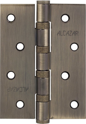 Дверная петля AlcAzar 100*2,5 (4 подш, сталь)  античная латунь (45467)