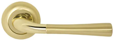 Дверна ручка Firenze Luxury Valencia полірована латунь/матова латунь R ф/з (33118)