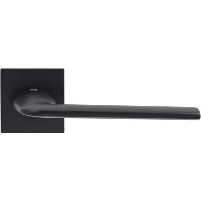 Дверная ручка на розетте R ф/з Comit Lucy Q розетта 6 мм, квадрат 170 мм, матовая черная 