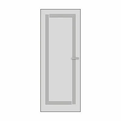 Дверний блок фарбований Папірусно білий/алюміній  СTS2IN у сборі,універсальний