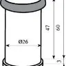 Дверной стопор RDA 1568 (Е-325) PB полированная латунь (12457)