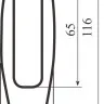 Ручка на раздвижные двери RDA SL-116 матовая античная латунь (37619)