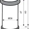 Дверной стопор RDA 1568 (Е-325) SС матовый хром (12459)
