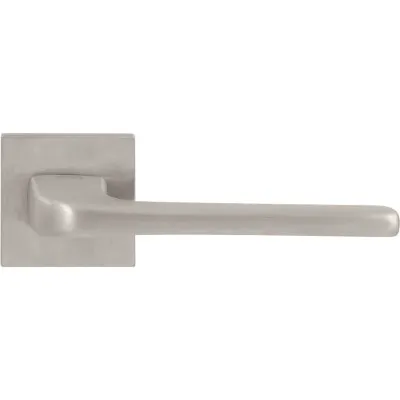 Дверна ручка на розетті RDA POLO, брашований матовий нікель, (розетта 6 мм)