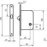 Механизм с ответной планкой для раздвижных дверей RDA 4120 PB полированная латунь (36181)