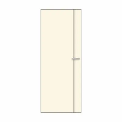 Дверний блок фарбований Кремово білий, алюміній С3IN у сборі, універсальний
