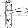 Ручка на планці RDA Imola матовий нікель/хром WC (під механізм 258) (50153)