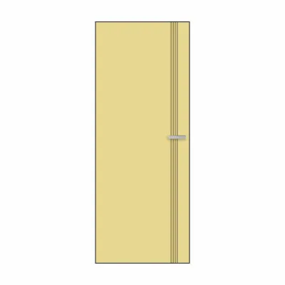 Дверний блок фарбований Слонова кістка/алюміній С3IN у сборі,універсальний