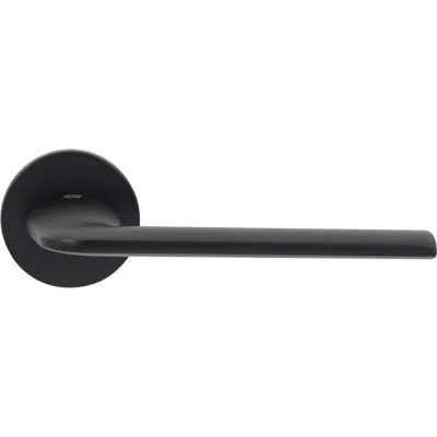 Дверна ручка на розетті Comit Lucy R матовий чорний, розетта 6мм