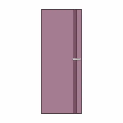 Дверний блок фарбований пастельний фіолет/алюміній С3IN у сборі,універсальний