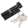Цилиндр дверной RDA 35/35мм английский ключ/поворотник 70мм 3 ключа черный