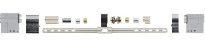 Цилиндр Securemme K1 35/30 мм ключ/ключ 5 ключей + 1 мотажный хром матовый