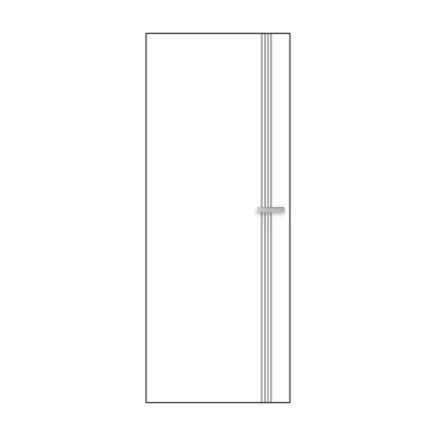 Дверний блок фарбований білий/алюміній СTS3IN у сборі,універсальний