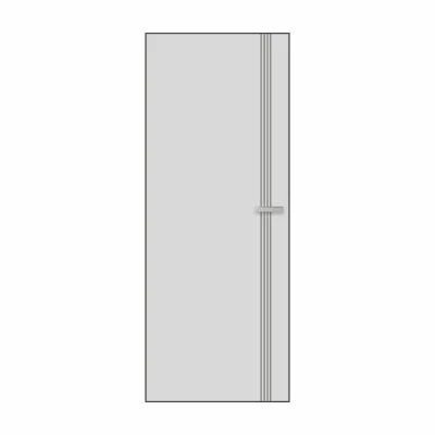 Дверний блок фарбований Папірусно білий/алюміній  СTS3IN  у сборі,універсальний
