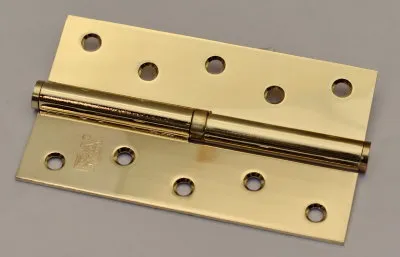 Завіса дверна RDA 125 * 3 * 2,5 (1 підшипник, сталь) полірована латунь (права) (30497)