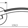 Дверна ручка Colombo Trama LC81 RSB хром, матовий хром (45803 )