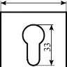 Накладка дверна під ключ RDA Kubic, Soft, Tecno, Mielle, Matrix, Tetrix RY-49 матовий хром (17362)