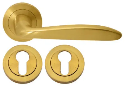 Дверна ручка RDA Stella з накладками під ключ матове золото (11215)