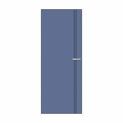 Дверний блок фарбований Блакитний синій/алюміній  СTS3IN , у сборі,універсальний