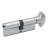 Цилиндр Securemme 3100PCS45451X5 К1, 45/45 мм, 5ключей, поворотник, монтажный ключ, матовый хром (50188)