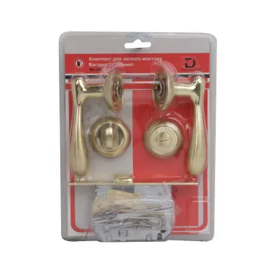 Комплект для межкомнатной двери RDA Imola WC 257 полированная латунь/матовая латунь (в блистере) (35670)