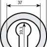 Накладка дверная под ключ RDA Style RY-59 мат латунь/ полированная латунь (17385)