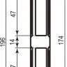 Відповідна планка до замка AGB B010000106, нікель, без відбійника (2843)