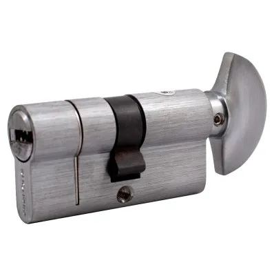 Цилиндр дверной Buonellе B10CP3030SCX6 30/30 мм 5 ключей + 1 монтажный, ключ/поворотник, хром матовый
