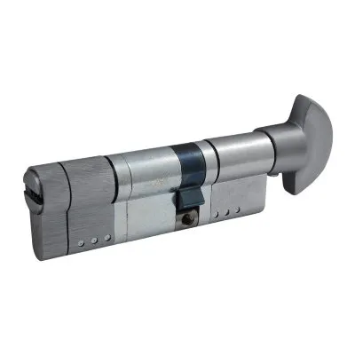 Цилиндр Securemme 3220PCS35551X5 К22, 35/55 мм, 5ключей,монтажный ключ/ручка, матовый хром (51944)