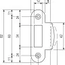 AGB Art. B010001393 Ответная планка к механизму, черная, с полукруглым отбойником, 8мм