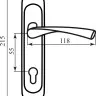 Ручка на планке BR-55 под цилиндр (под механизм 968-55), хром (47896)