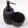 Дозатор жидкого мыла с отделением для губки Arino, черный