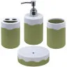Набор аксессуаров для ванной комнаты Trento Marinella, белый, зеленый (35017)