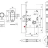 Механізм для розсувних дверей AGB Scivolla Tre CLASS B0898150FM під WC, білий матовий