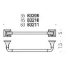 Тримач рушників Colombo Design Portofino B3210, хром полірований (17354)