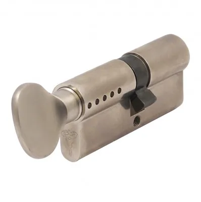 Цилиндр дверной Mul-T-Lock Interactive, 71 mm, плоская ручка, хром матовый